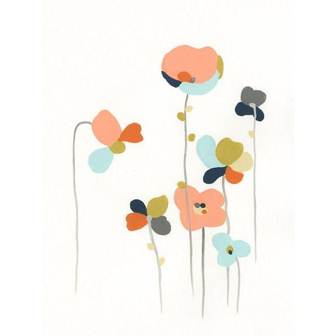 Modular Bouquet IV Gold Ornate Wood Framed Art Print with Double Matting by Vess, June Erica