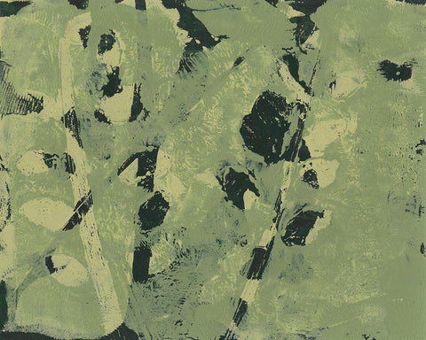 Verdant Branch I Black Ornate Wood Framed Art Print with Double Matting by Moore, Regina