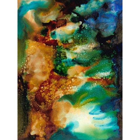 Chromatic Haze I White Modern Wood Framed Art Print by Moore, Regina