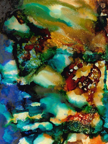 Chromatic Haze II Black Ornate Wood Framed Art Print with Double Matting by Moore, Regina