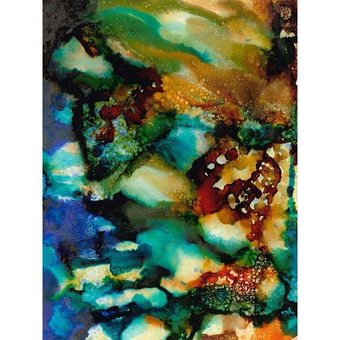 Chromatic Haze II Black Modern Wood Framed Art Print by Moore, Regina