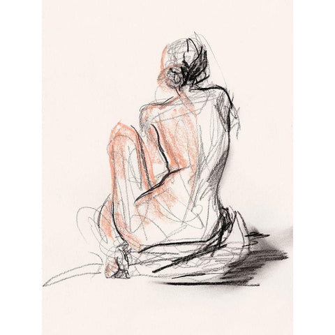 Figure Gesture II White Modern Wood Framed Art Print by Parker, Jennifer Paxton