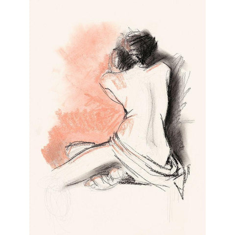 Figure Gesture III White Modern Wood Framed Art Print by Parker, Jennifer Paxton