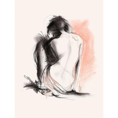 Figure Gesture IV White Modern Wood Framed Art Print by Parker, Jennifer Paxton