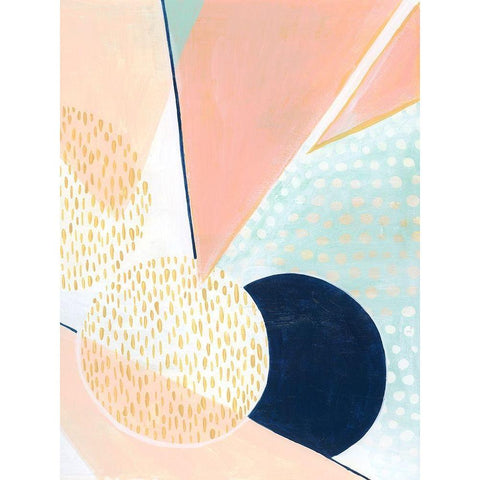 Peach Eclipse I Black Modern Wood Framed Art Print by Popp, Grace