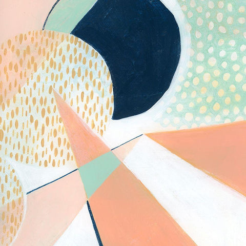 Peach Eclipse VI Black Modern Wood Framed Art Print by Popp, Grace
