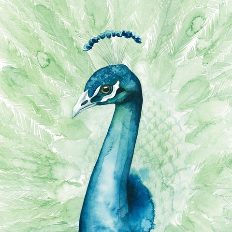 Lucent Plume II Black Ornate Wood Framed Art Print with Double Matting by Popp, Grace