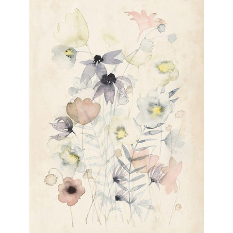 Garden Whisper II Black Modern Wood Framed Art Print by Popp, Grace