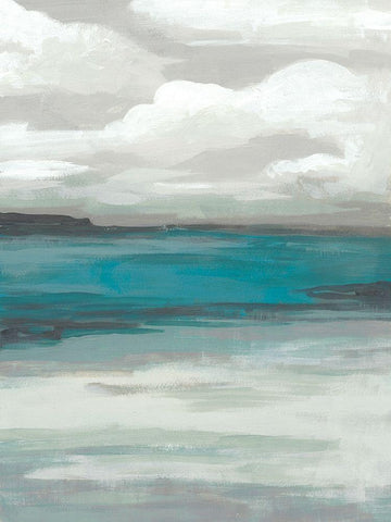 Storm Front II Black Ornate Wood Framed Art Print with Double Matting by Vess, June Erica