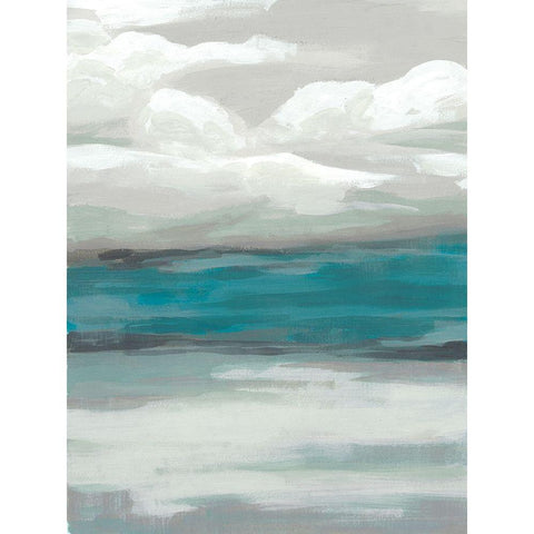 Storm Front III White Modern Wood Framed Art Print by Vess, June Erica