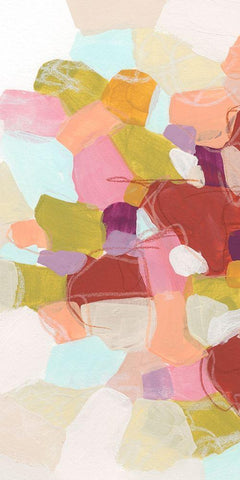 Color Cartography II White Modern Wood Framed Art Print with Double Matting by Vess, June Erica