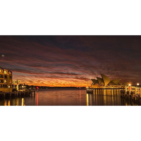 Wake Up Sydney Gold Ornate Wood Framed Art Print with Double Matting by Head, Danny