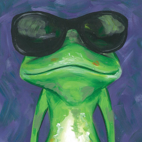 Dapper Animal II White Modern Wood Framed Art Print by Rutledge, Jennifer