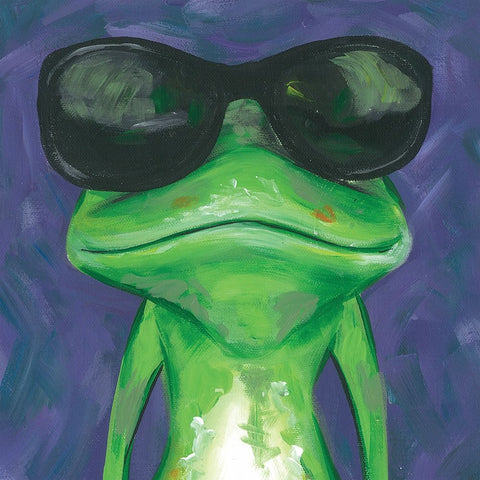 Dapper Animal II Black Ornate Wood Framed Art Print with Double Matting by Rutledge, Jennifer