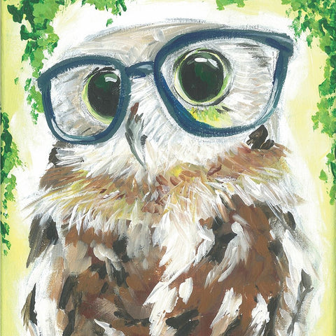 Dapper Animal VI White Modern Wood Framed Art Print with Double Matting by Rutledge, Jennifer