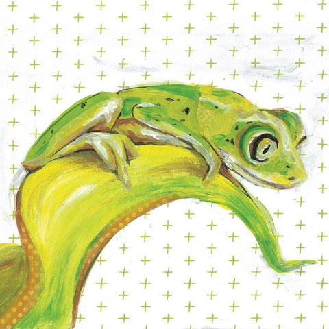 Animal Baby II White Modern Wood Framed Art Print with Double Matting by Rutledge, Jennifer