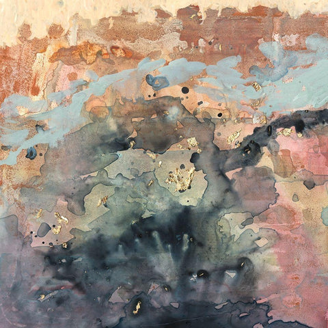 Coulee I Gold Ornate Wood Framed Art Print with Double Matting by Borges, Victoria