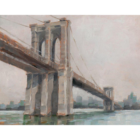 Spanning the East River I Gold Ornate Wood Framed Art Print with Double Matting by Harper, Ethan