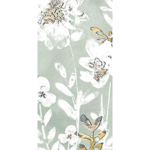 Blossom Patina V Black Modern Wood Framed Art Print with Double Matting by Vess, June Erica