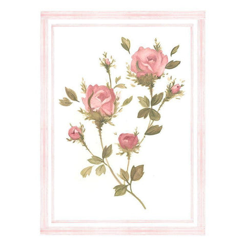 Rose Pattern I White Modern Wood Framed Art Print by Scarvey, Emma