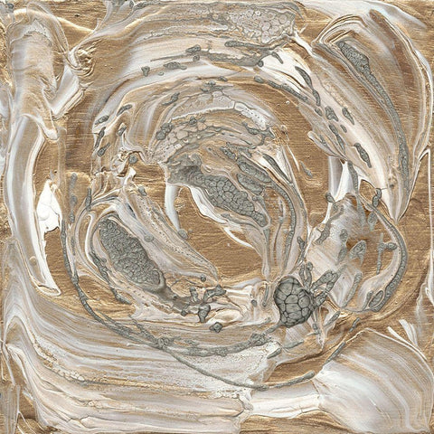 Silver and Gold II Gold Ornate Wood Framed Art Print with Double Matting by Ludwig, Alicia