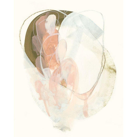 Hyacinth Gesture II White Modern Wood Framed Art Print by Vess, June Erica