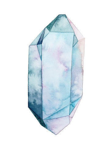Twilight Gem I White Modern Wood Framed Art Print with Double Matting by Popp, Grace