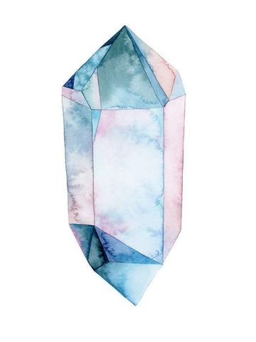 Twilight Gem II White Modern Wood Framed Art Print with Double Matting by Popp, Grace