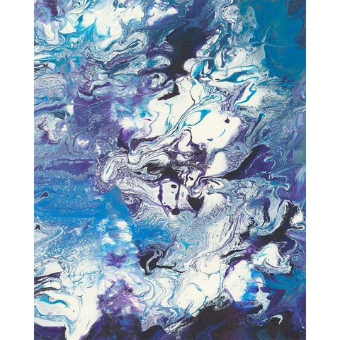 Meandering Mulberry II Black Modern Wood Framed Art Print by Moore, Regina