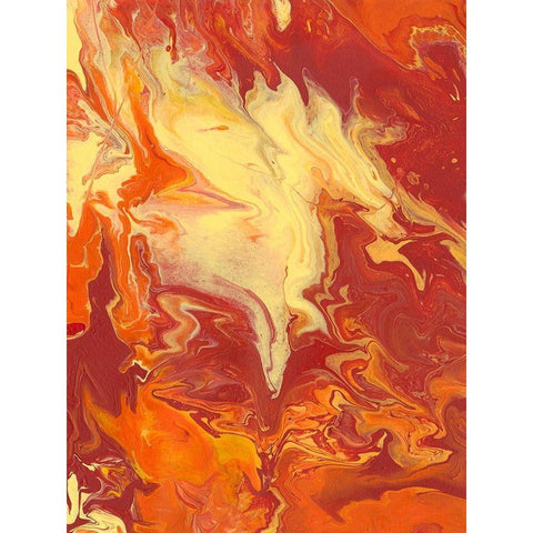 Nomadic Blaze I White Modern Wood Framed Art Print by Moore, Regina