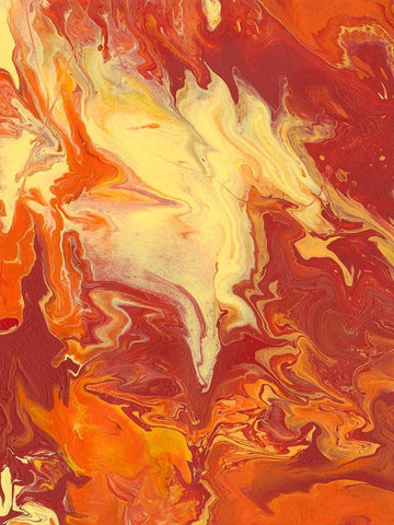 Nomadic Blaze I Black Ornate Wood Framed Art Print with Double Matting by Moore, Regina