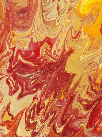 Nomadic Blaze II White Modern Wood Framed Art Print with Double Matting by Moore, Regina