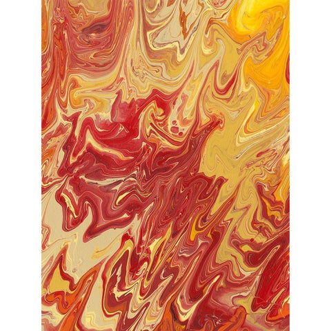 Nomadic Blaze II White Modern Wood Framed Art Print by Moore, Regina