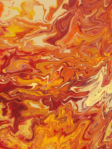 Nomadic Blaze IV White Modern Wood Framed Art Print with Double Matting by Moore, Regina