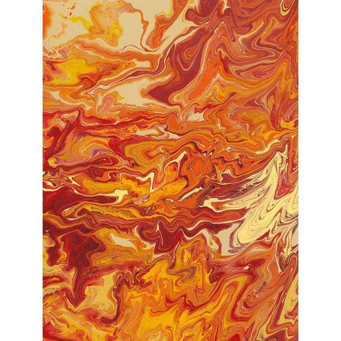 Nomadic Blaze IV Gold Ornate Wood Framed Art Print with Double Matting by Moore, Regina