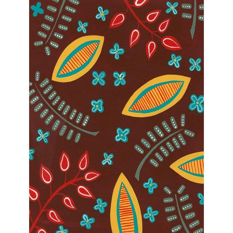 Stylized Motif I Black Modern Wood Framed Art Print with Double Matting by Moore, Regina