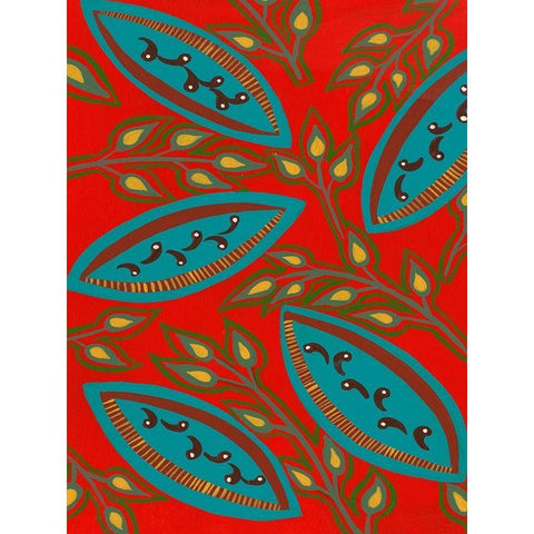 Stylized Motif III Black Modern Wood Framed Art Print with Double Matting by Moore, Regina