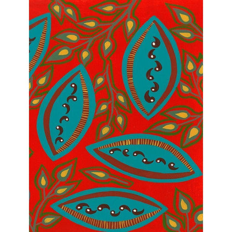 Stylized Motif IV White Modern Wood Framed Art Print by Moore, Regina