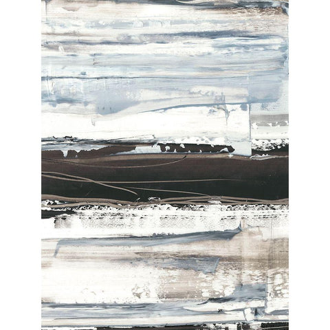 Icy Horizon II Black Modern Wood Framed Art Print with Double Matting by Harper, Ethan