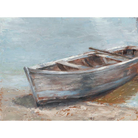 Whitewashed Boat II Gold Ornate Wood Framed Art Print with Double Matting by Harper, Ethan