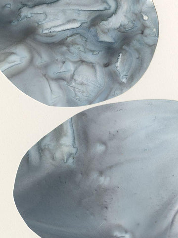 Gravitate I White Modern Wood Framed Art Print with Double Matting by Borges, Victoria