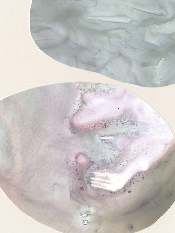 Gravitate III White Modern Wood Framed Art Print with Double Matting by Borges, Victoria