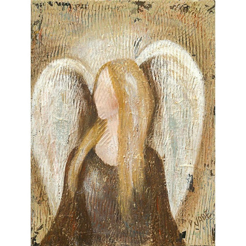 Angel Black Modern Wood Framed Art Print by Reynolds, Jade