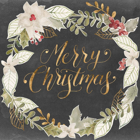 Gilded Christmas I White Modern Wood Framed Art Print by Popp, Grace