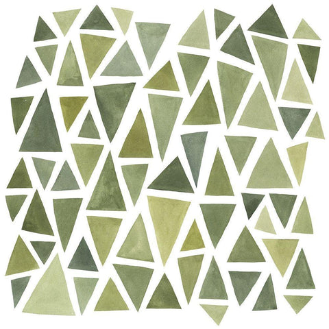 Celadon Geometry I White Modern Wood Framed Art Print by Scarvey, Emma