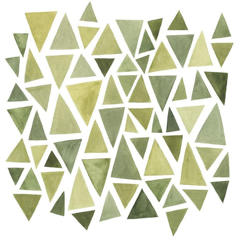 Celadon Geometry II White Modern Wood Framed Art Print with Double Matting by Scarvey, Emma