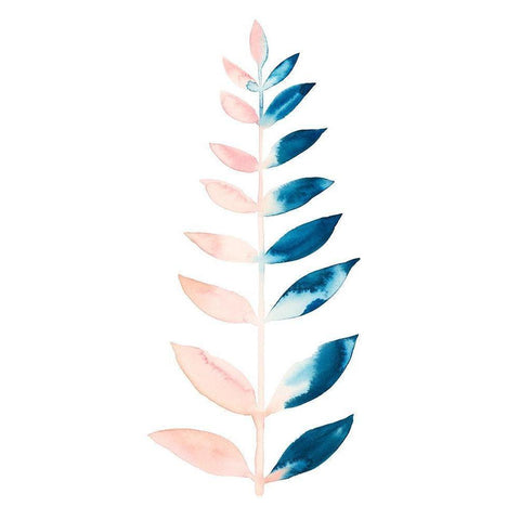 Sprig I White Modern Wood Framed Art Print by Popp, Grace