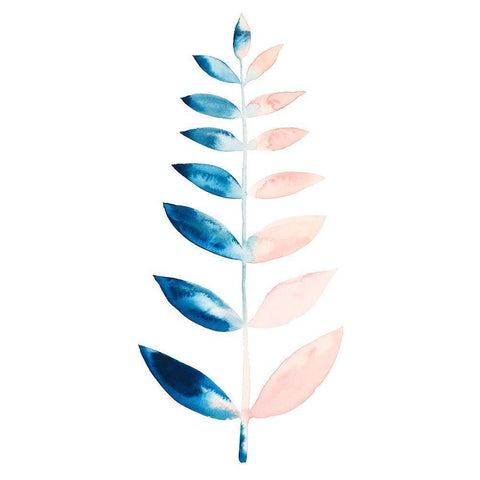 Sprig II White Modern Wood Framed Art Print by Popp, Grace