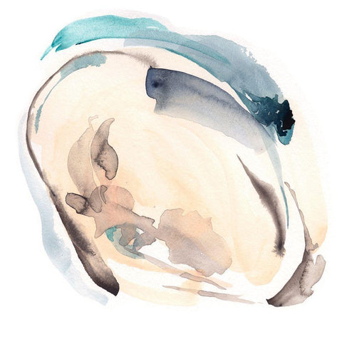 Sandy Sea I White Modern Wood Framed Art Print with Double Matting by Parker, Jennifer Paxton