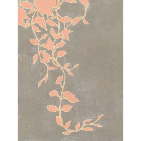 Coral Pothos I Black Modern Wood Framed Art Print with Double Matting by Popp, Grace